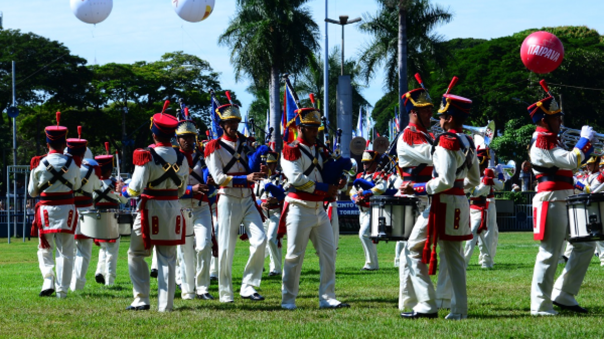Banda marcial do Batalhão da Guarda Presidencial enfeita manhã do último domingo da 85ª ExpoZebu
