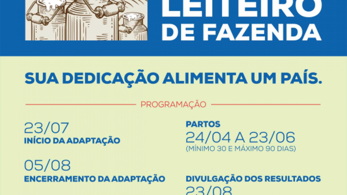 Inscrições para o ?4º Concurso Leiteiro de Fazenda? já estão abertas