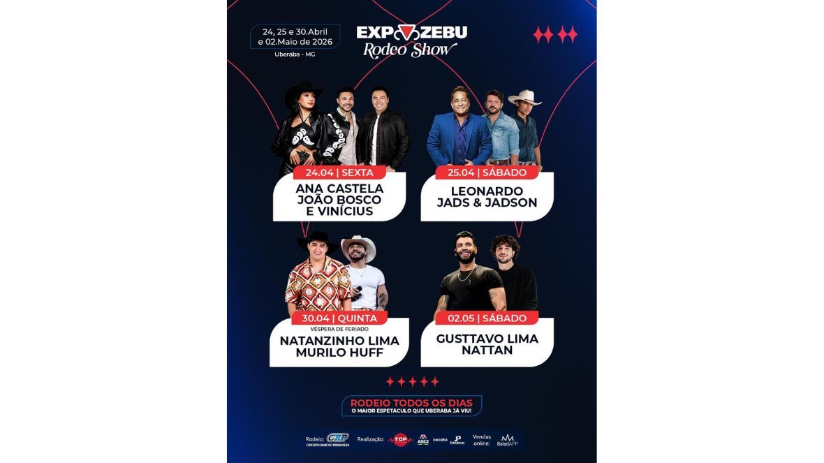 Expozebu Rodeo Shows anuncia atrações por dia e inicia venda de ingressos individuais