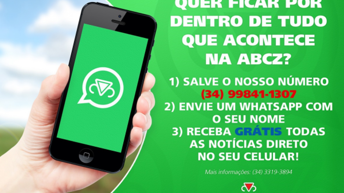 Receba informações da ABCZ no seu WhatsApp