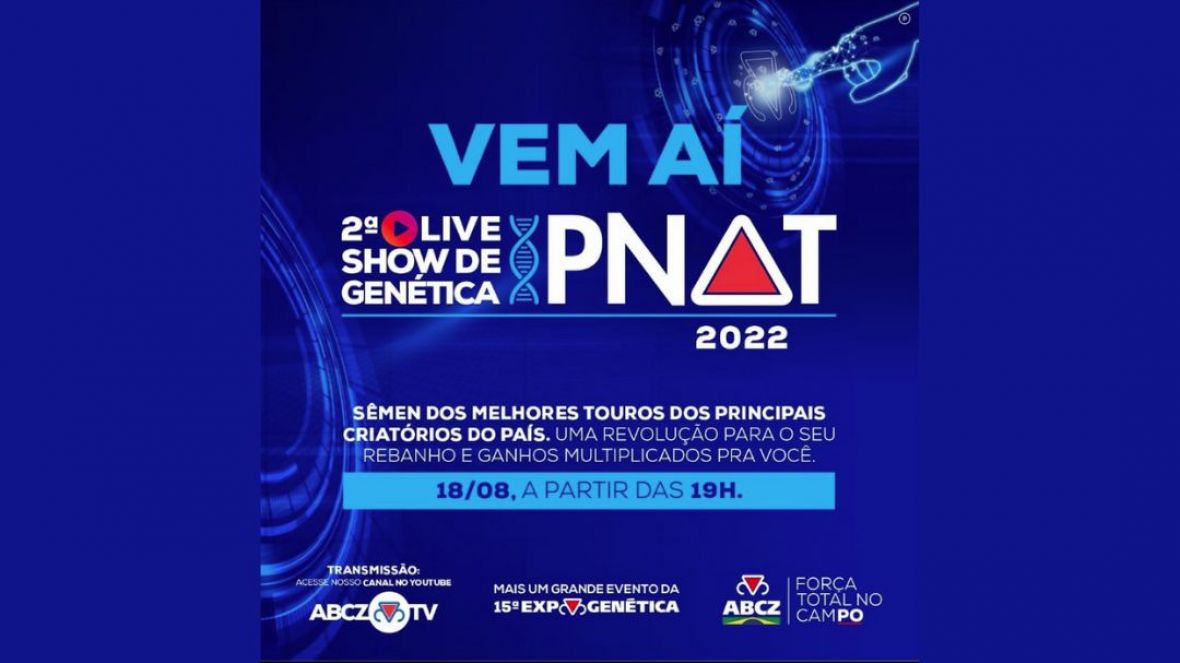 ExpoGenética 2022: ‘2ª Live Show de Genética PNAT’ acontece amanhã (18)