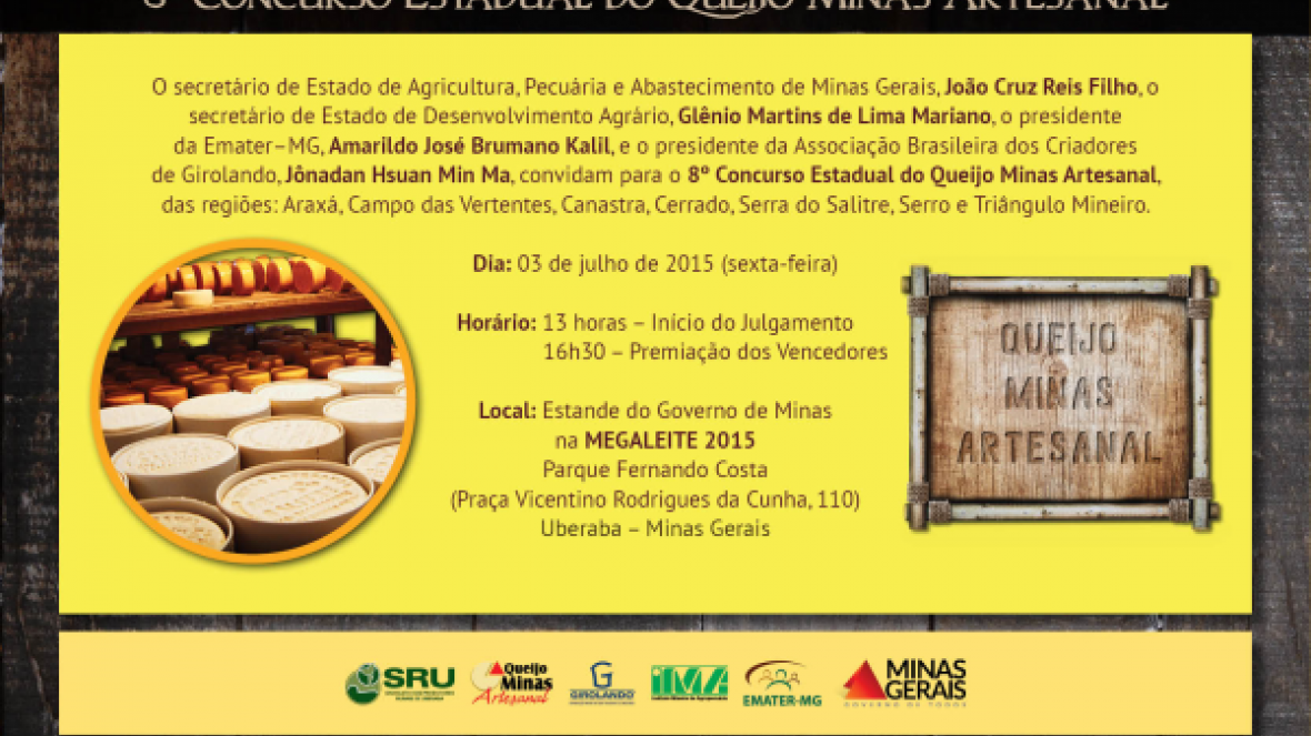 Uberaba sedia 8º Concurso Estadual do Queijo Minas Artesanal 