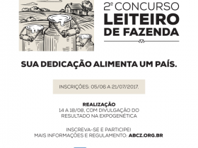 ExpoGenética 2017: aberto prazo de inscrições para Concurso Leiteiro de Fazenda