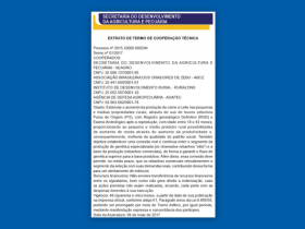 Termo de Cooperação Técnica para implantação do Pró-Genética no TO é publicado em Diário Oficial