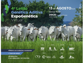‘4º Leilão Genética Aditiva Expogenética’ será realizado no próximo dia 13