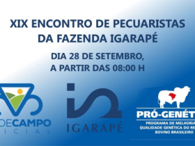 ?XIX Encontro de Pecuaristas da Fazenda Igarapé? será realizado no próximo sábado (28)