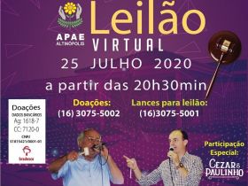 Leilão solidário em prol da APAE de Altinópolis acontece no próximo dia 25